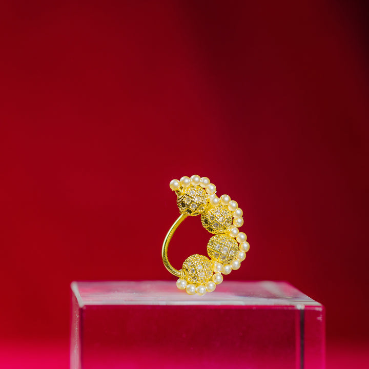 Diamond Ball Nose Ring